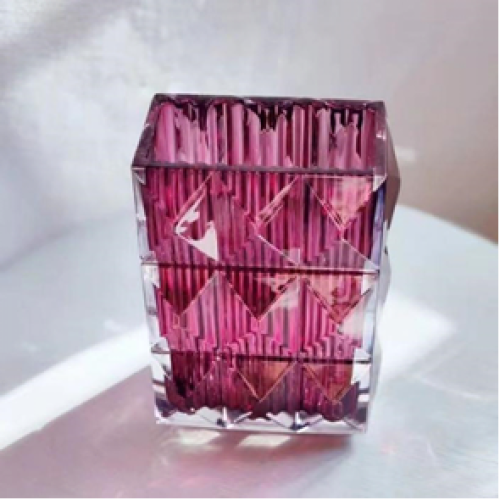 Lusau rectangular glass vase