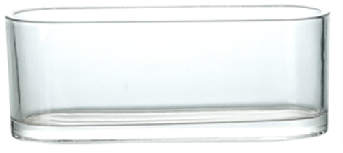 Elliptical Cylinder Glass Vase