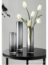 Grey Gold Straight Glass