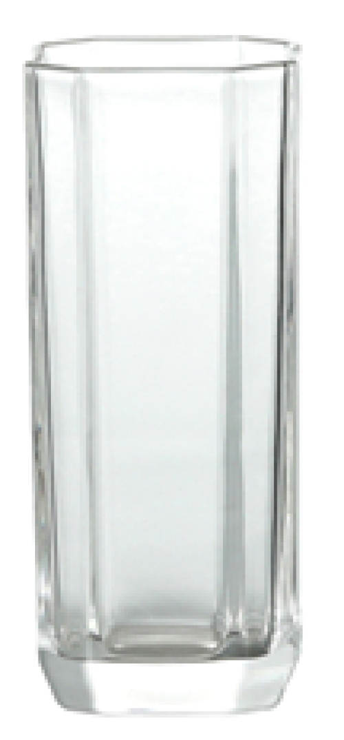 Octagonal Glass Vase